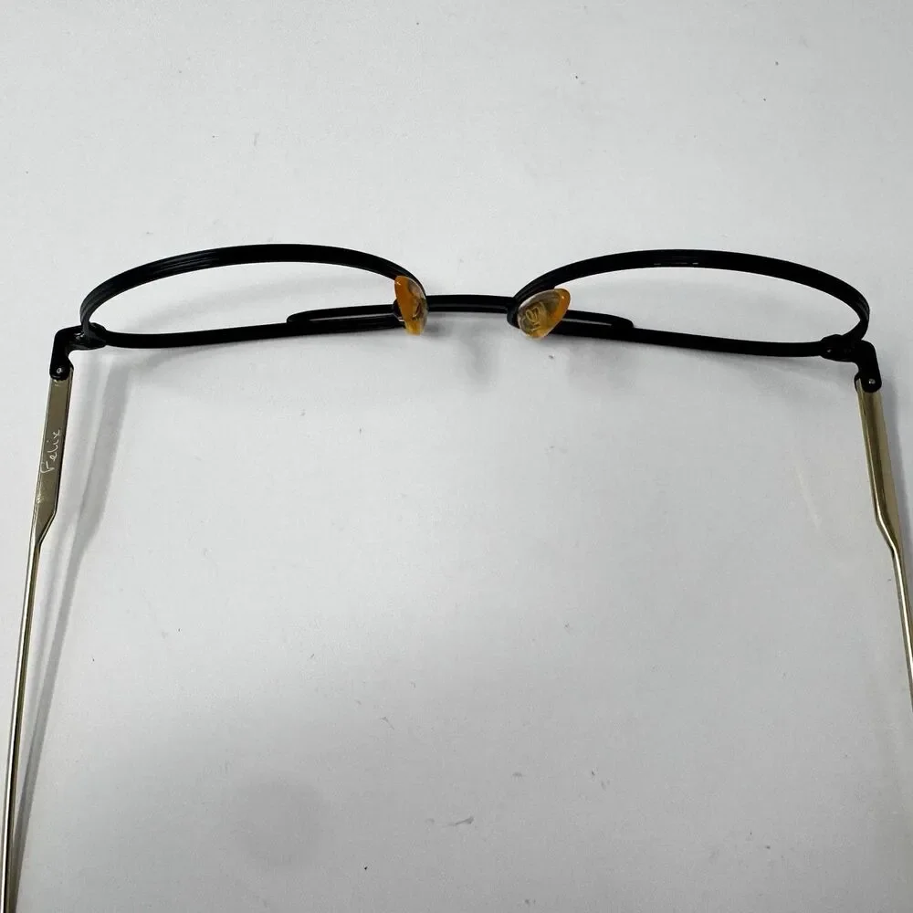 Paul Smith PSSN078 02 Black Gold Aviator Eyeglass Frames 57-16-145 Made in Italy